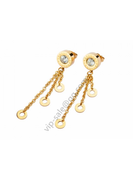 Bvlgari Charm Earrings in 18kt Yellow Gold