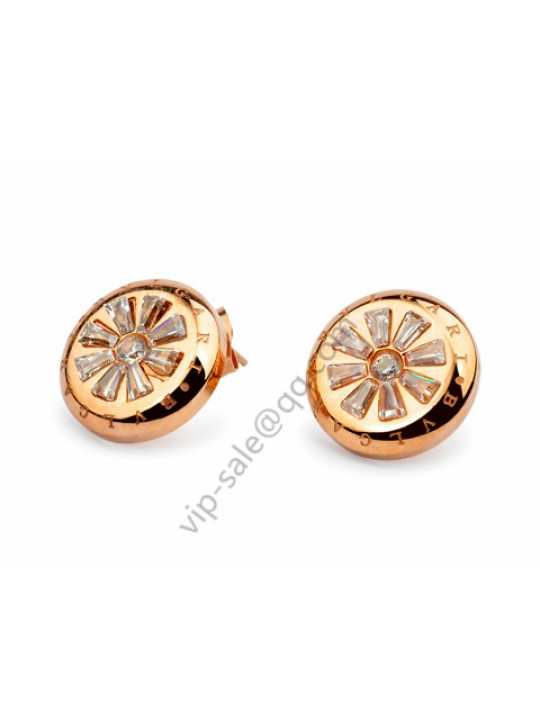 Bvlgari Plum flower earrings in 18 kt ross gold replica