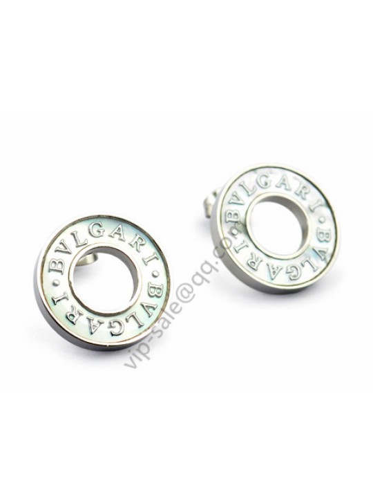 BVLGARI-Bvlgari Color word earrings in 18kt white gold with Hollow