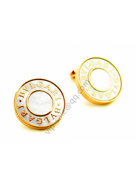 BVLGARI-Bvlgari Color word earrings in 18kt yellow gold with Hollow