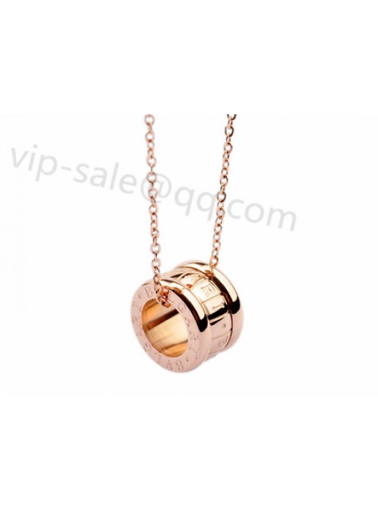 Bvlgari B.ZERO1 cylinder in rose gold necklace