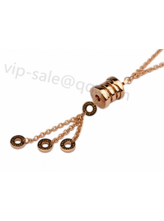 Bvlgari B.ZERO1 Charms Pendant in 18kt Pink Gold Necklace