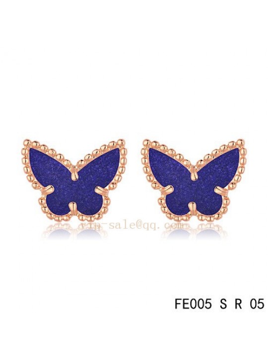 Van Cleef & Arpels Butterflies earrings in pink gold with Amethyst