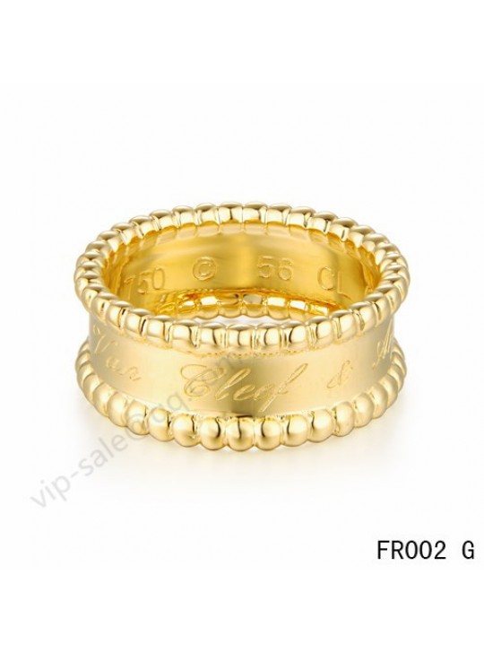 Van Cleef & Arpels Perlee Signature ring in yellow gold
