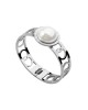 Bvlgari with pearl in white bangle
