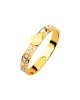Bvlgari B.ZERO1 Narrow bracelet in 18kt yellow gold and steel pattern