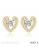 You're Mine Earrings in yelloe gold with a brilliant-cut diamond