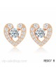 You're Mine Earrings in pink gold with a brilliant-cut diamond