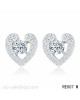 You're Mine Earrings in Platinum with a brilliant-cut diamond