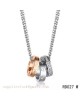 Cartier love necklace white gold chain with three 18k gold rings 