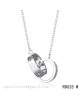 Cartier love necklace with two 18K white gold rings 