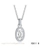 Cartier logo double c necklace in white gold with diamonds 