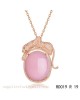 Panthere de Cartier pink crystal pendant necklace in pink gold with diamonds 