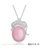 Panthere de Cartier pink crystal pendant necklace in white gold with diamonds 