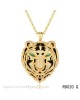 Panthere de Cartier Leopard head pendant in yellow gold with emeralds and diamonds