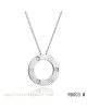 Cartier love pendant necklace in white gold with diamonds 