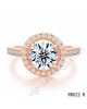 Cartier destinee solitaire ring in pink gold with diamonds