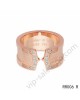 Cartier double c wedding wide band ring in pink gold with diamonds