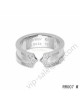 Cartier double c wedding band ring in white gold with diamonds