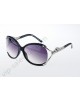 Cartier black sunglasses in silver-colored leopard metal,polarized purple gradient lenses-CA0707S