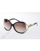 Cartier black with red stripe sunglasses in golden-colored leopard metal,polarized brown gradient lenses-CA0707S