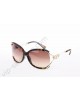 Cartier black with brown Leopard Print sunglasses in golden-colored Panthers head metal,polarized brown gradient lenses-CAO729s