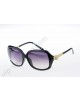 Cartier black sunglasses in golden-colored Panthers head metal,polarized purple gradient lenses-CAP0612