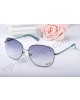 Gucci medium rectangle blue metal frame sunglasses