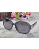 Gucci large black frame sunglasses with heart-shaped GG