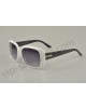 Gucci medium rectangle white frame sunglasses