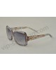 Gucci large rectangle frame sunglasses with grey agate patterns