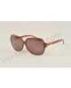 Gucci large square red and black frame sunglasses
