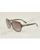 Gucci large square dark brown and white frame sunglasses