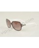 Gucci large square white and brown frame sunglasses