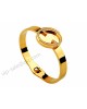 Gucci with circle diamond bangle in yellow gold