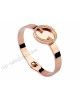 Gucci with circle diamond bangle in pink gold
