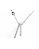 Gucci steel two Cuboid temperament necklace with diamond
