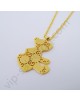 Gucci Bear Hollow double G yellow gold color necklace
