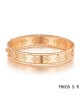 Van Cleef & Arpels Perlée clover Small model bracelet pink gold with diamonds