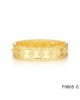 Van Cleef & Arpels Perlée clover Medium model bracelet in Yellow gold with diamonds