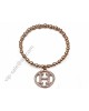 Cheap Hermes H in pink gold beads bracelet