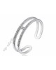 Hermes H hollow in white gold bangle