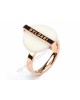 Bvlgari Ring in 18kt Pink Gold with White Ceramic