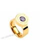 Bvlgari B.zero1 yellow gold ring with bule dimonds