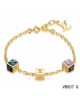 Louis Vuitton Gamble Sunset Bracelet with three glamorous dice pattern in yellow gold