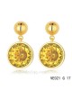 Louis Vuitton topaz crystal earrings in yellow