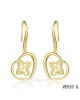 Louis Vuitton heart earrings in yellow