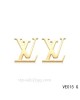 Louis Vuitton " LV " logo earrings in yellow