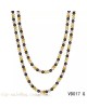 Louis Vuitton Black and white pearls long Necklace