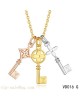 Louis Vuitton chain 3 golds keys pendant